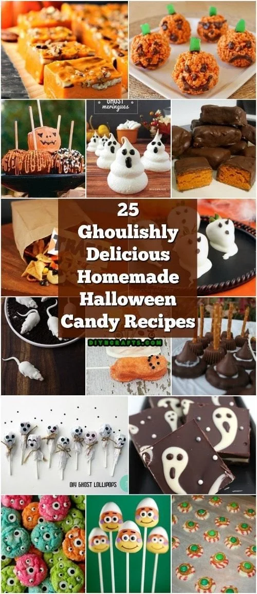 Homemade Halloween candy recipes for spooky celebrations.
