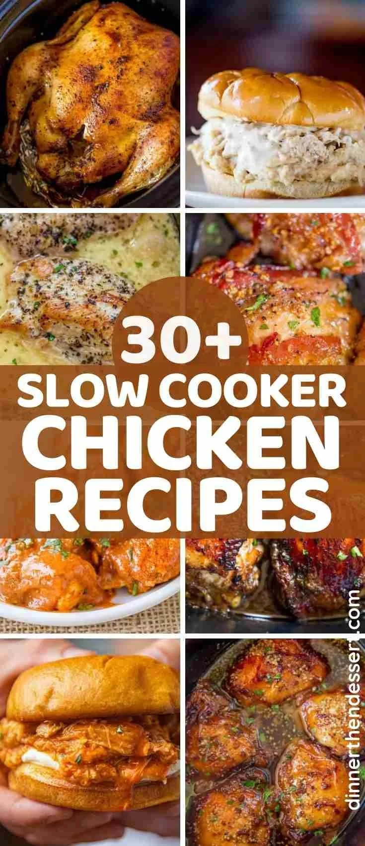 A variety of easy slow cooker chicken recipes for quick meal preparation.