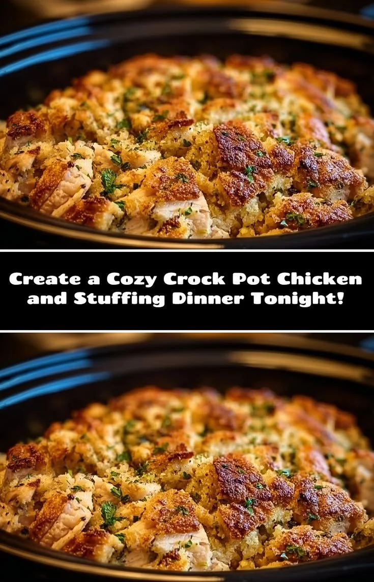 Cozy Crock Pot Chicken and Stuffing Dinner for holiday gatherings