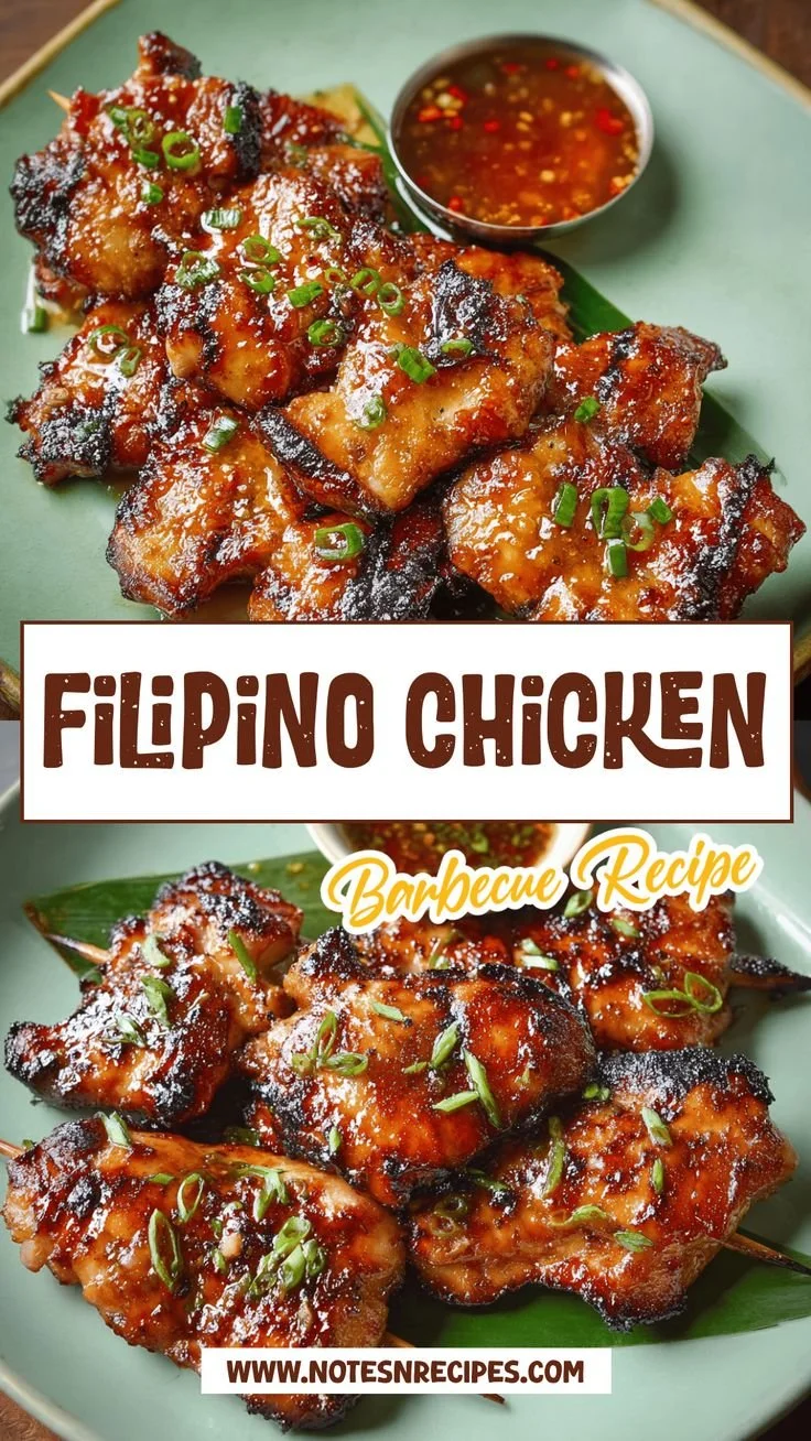 Deliciously grilled Filipino chicken barbecue with a smoky glaze