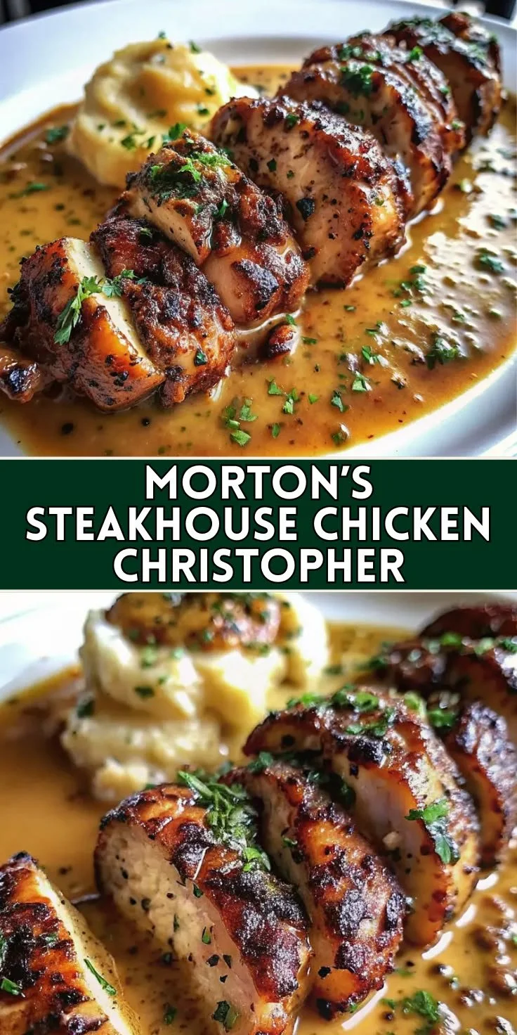 Delicious Chicken Christopher dish inspired by Morton's recipe.