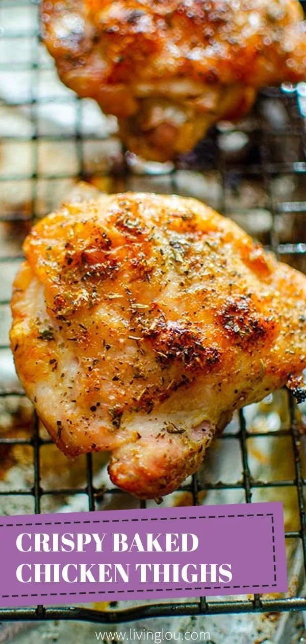 Perfectly roasted chicken thighs garnished with herbs and spices