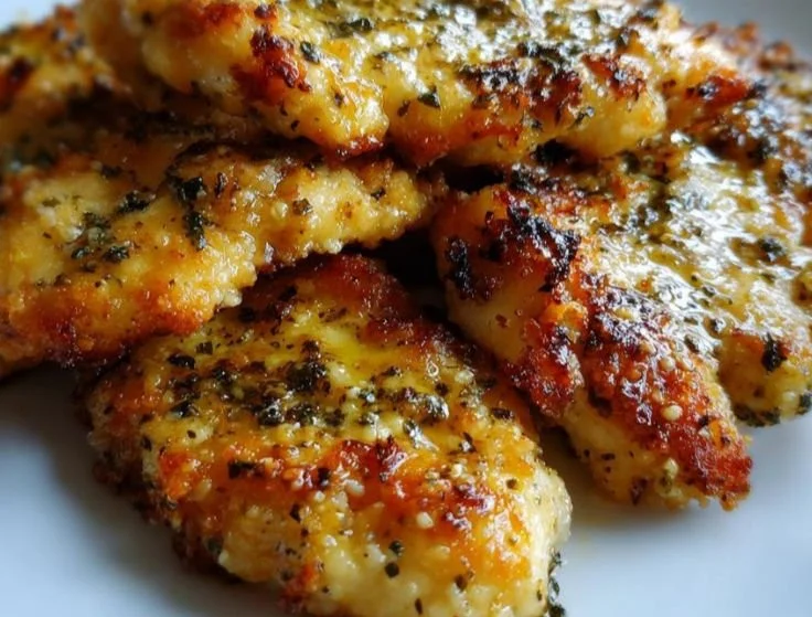 Delicious Blackstone Garlic Parmesan Chicken grilled to perfection.