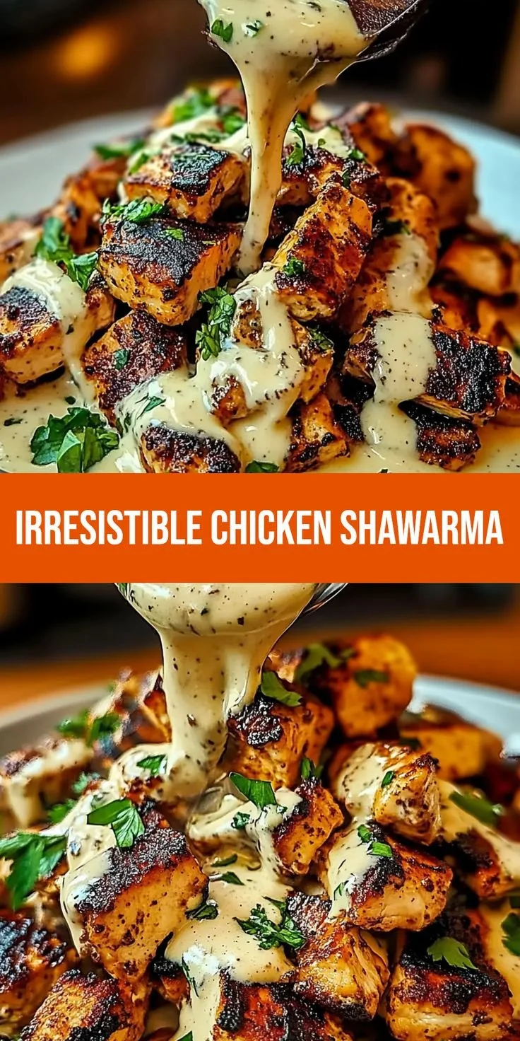 Delicious chicken shawarma served with fresh vegetables and pita bread