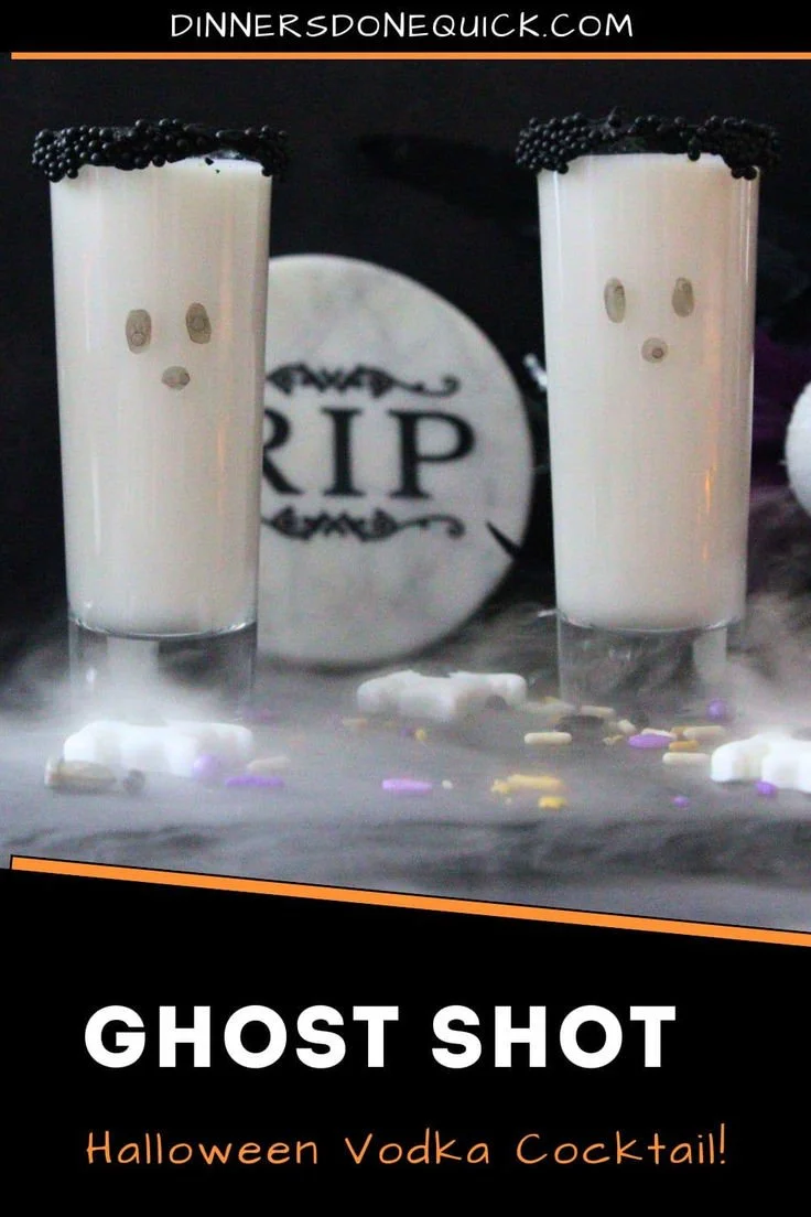 Ghost Shot with Vodka, a spooky Halloween drink for festive celebrations