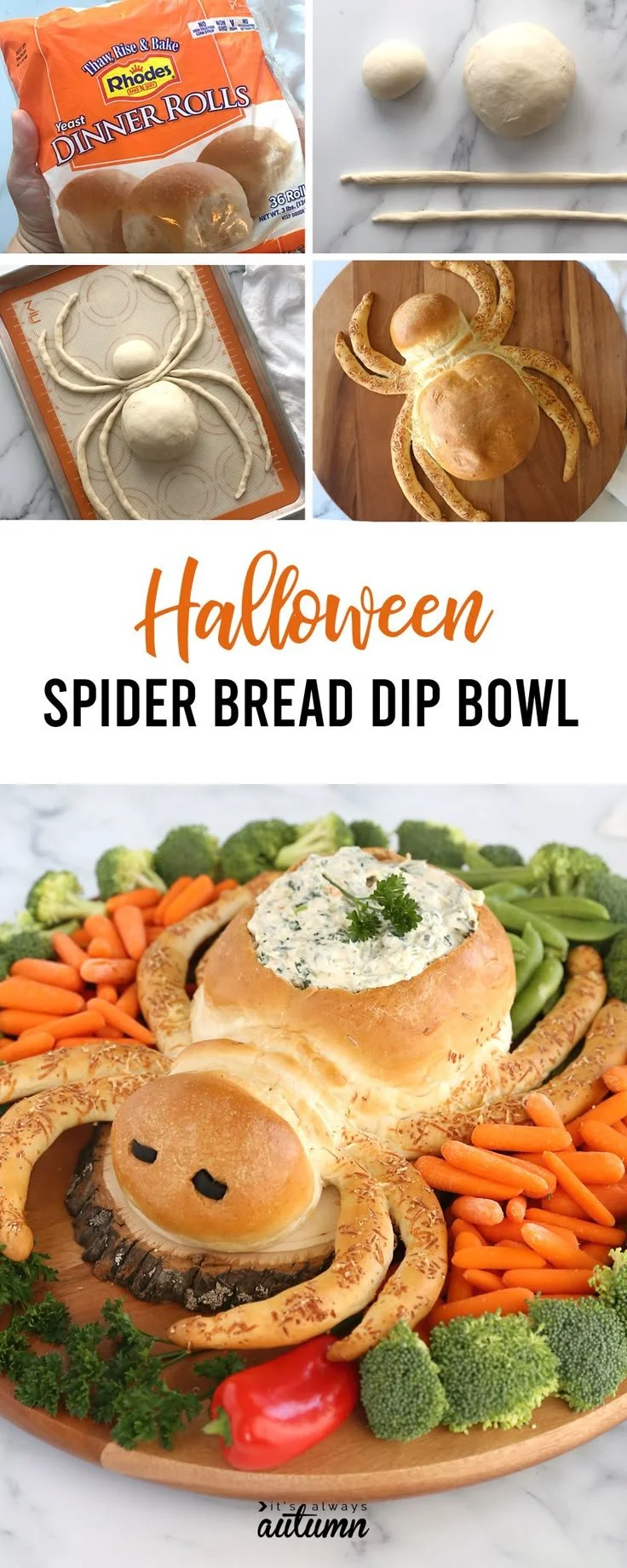 Spinnenbrot Dip Bowl - a Halloween-themed appetizer for parties