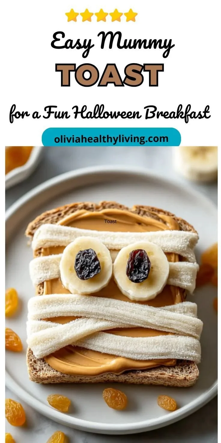 Delicious spooky mummy toast recipe for Halloween snacks